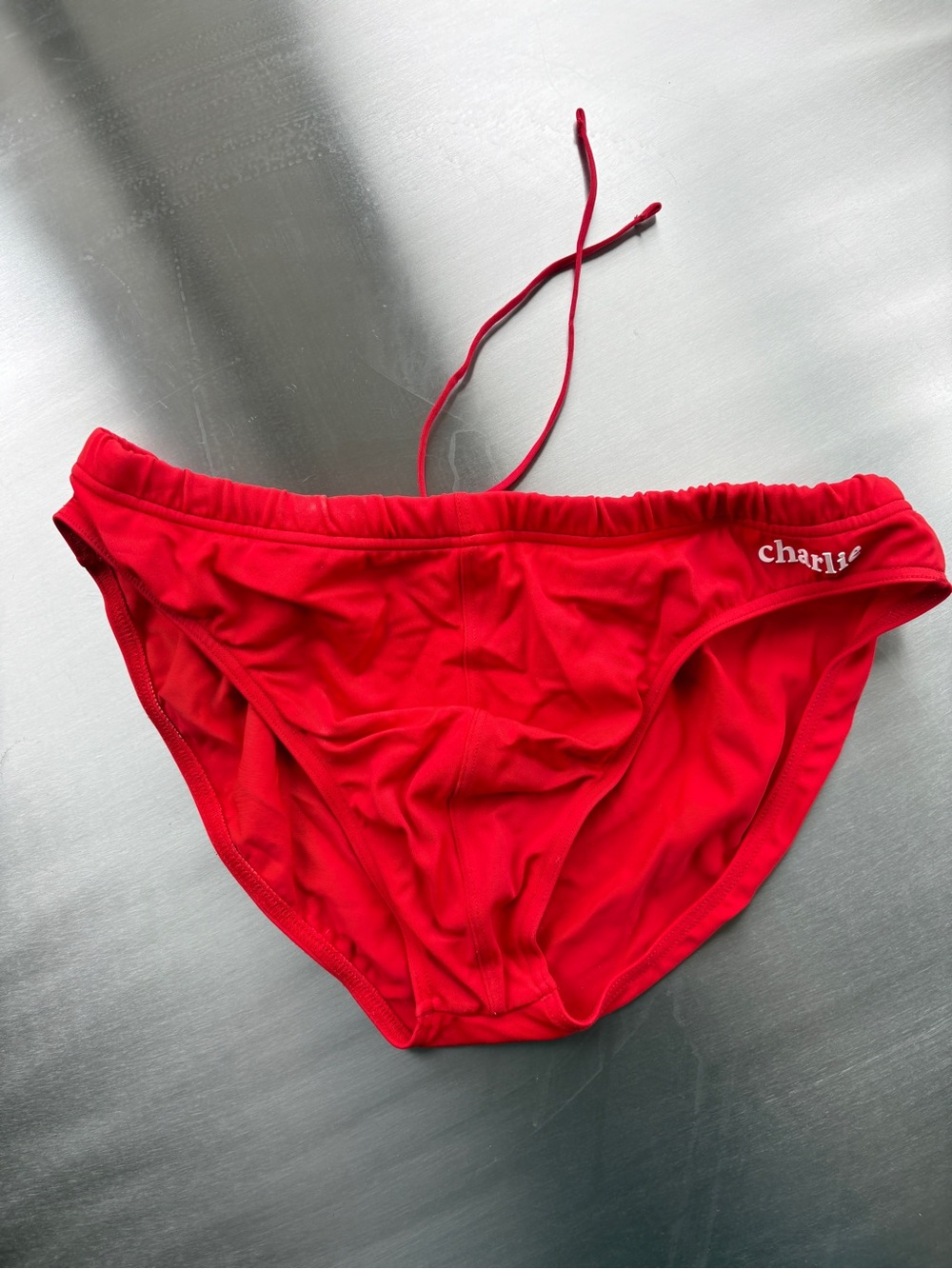 Charlie Men’s Red Swim Briefs